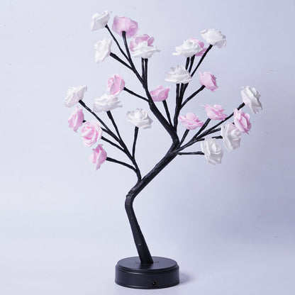 Tree Rose Lamps Fairy Desk Night Lights USB Operated