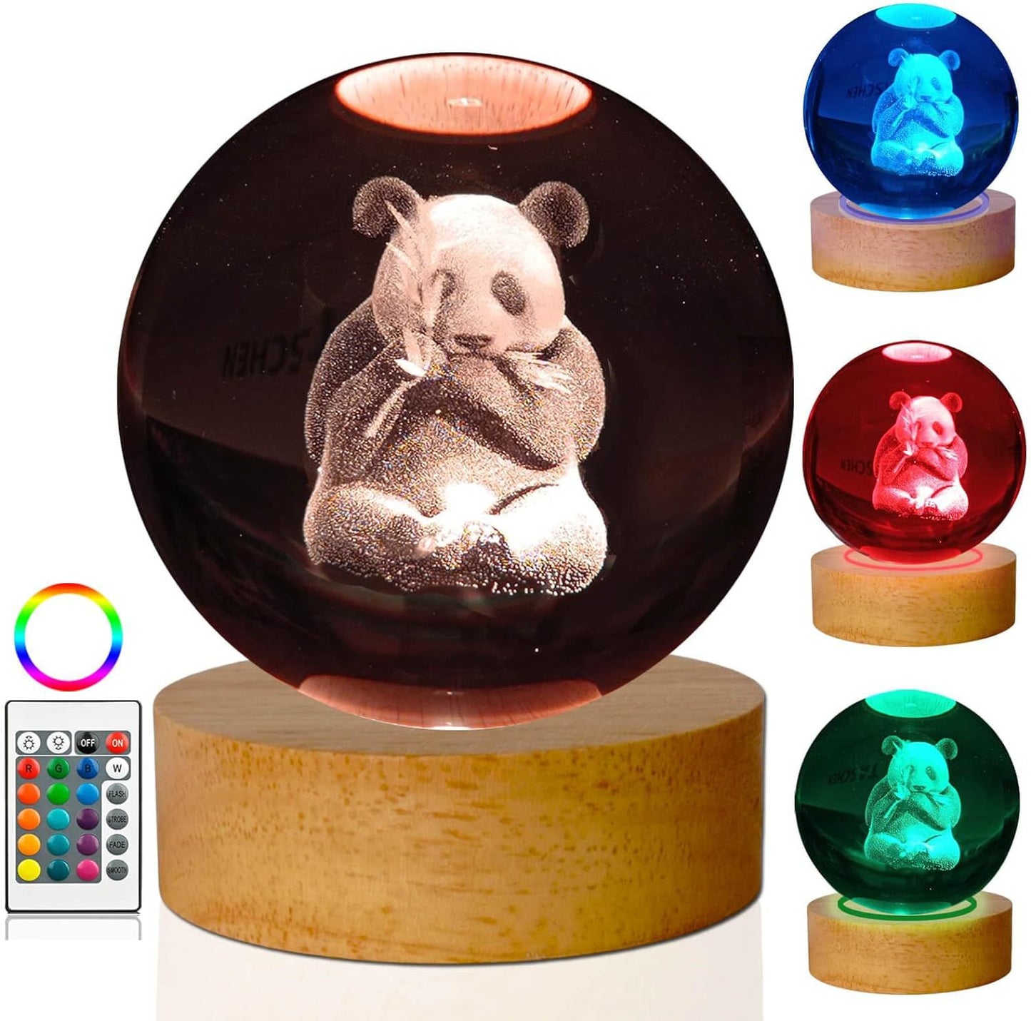 Glowing 3D solar system crystal ball Size: 6cm crystal ball, 8cm crystal ball